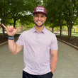 Load image into Gallery viewer, Burlebo Texas Maroon & White Polo