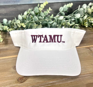 WTAMU White Visor