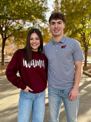 WTAMU Metallic Puff Crewneck Sweatshirt