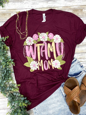 Floral WTAMU Mom Tee