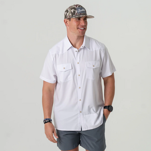Burlebo Performance Western Shirt - White