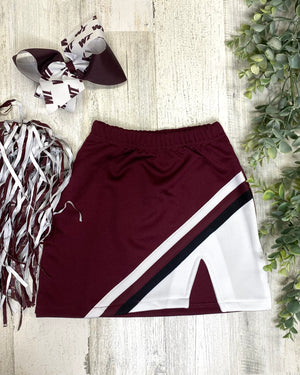 Maroon Chasse Sport Cheer Skirt