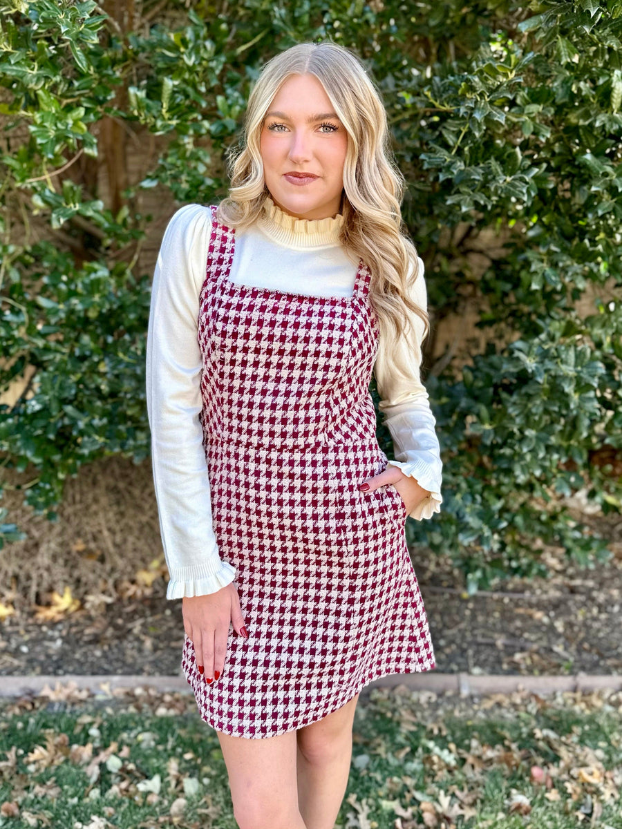 Close to Heart Houndstooth Mini Dress