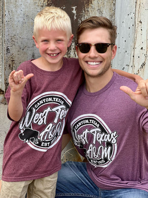 West Texas A&M Scripty Stamp Circle Tee