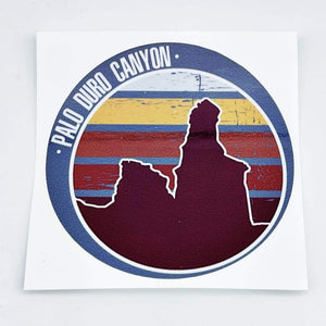Palo Duro Sunset Decal - Maroon - decal - Blessed Buffalo: 