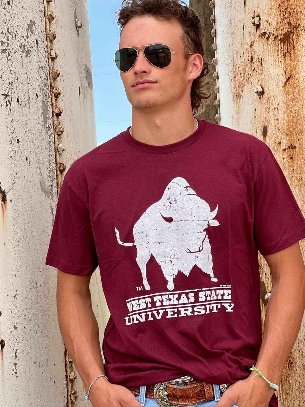 商品画像：Vintage West Texas State Tee – WT Fan Gear 5