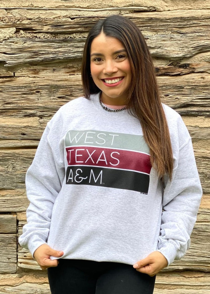 West Texas A&M Block Sweatshirt - sweatshirt - WT Fan Gear: 