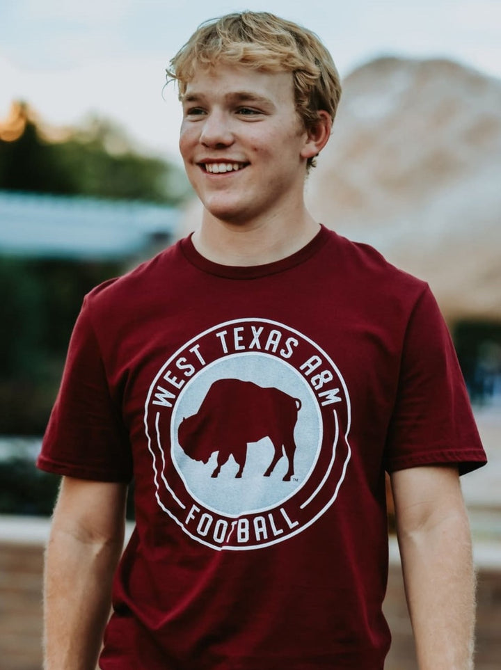West Texas A&M Football Circle Tee - graphic tee - WT Fan 